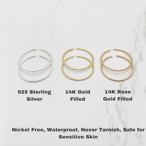 2 ANNEAUX D'ORTEIL 14K Gold Filled 925 Sterling Silver Toe Ring, 14K Rose Gold Filled Toe Ring, Toe Ring, Toe Ring Gold, Toe Ring Silver image 5
