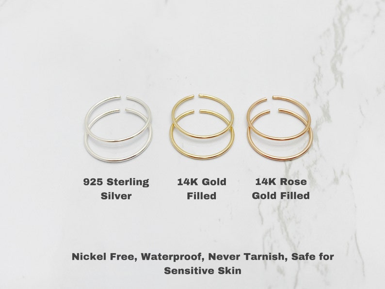 2 ANNEAUX D'ORTEIL 14K Gold Filled 925 Sterling Silver Toe Ring, 14K Rose Gold Filled Toe Ring, Toe Ring, Toe Ring Gold, Toe Ring Silver image 5