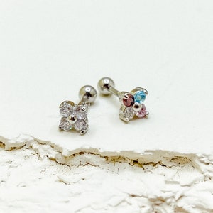 16G Labret Stud • 316L Surgical Steel • Tragus Stud • Cartilage Earring • Helix • Conch • Labret Stud