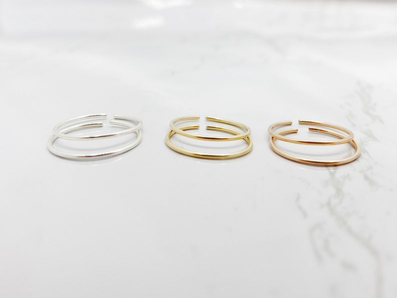 2 TOE RINGS 14K Gold Filled 925 Sterling Silver Toe Ring, 14K Rose Gold Filled Toe Ring, Toe Ring, Toe Ring Gold, Toe Ring Silver image 7