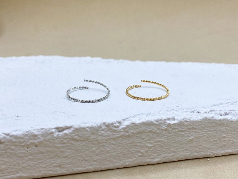 Waterproof, Twisted Toe Ring, Adjustable Toe Ring, Silver Toe Ring, Gold Toe Ring, Rose Gold Toe Ring. image 1