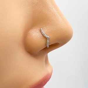 Fake Nose Ring, Fake Nose Piercing, Chevron. image 2