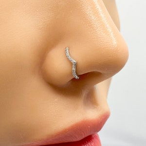 Fake Nose Ring, Fake Nose Piercing, Chevron. image 5