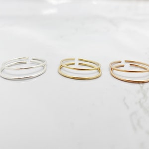 2 ANNEAUX D'ORTEIL 14K Gold Filled 925 Sterling Silver Toe Ring, 14K Rose Gold Filled Toe Ring, Toe Ring, Toe Ring Gold, Toe Ring Silver image 7
