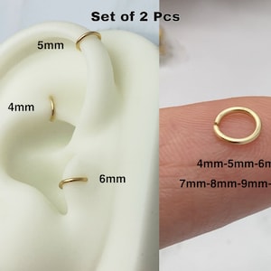 Handgefertigter 20 g Rook-Ohrring, Rook-Piercing, Rook-Piercing-Schmuck, Rook-Schmuck, Rook-Creolen, Knorpelohrringe, Tragus-Piercing, Helix.