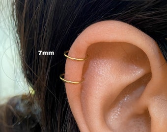 2 Stück, Fake Ear Cuff, Fake Ear Cuff aus Sterlingsilber, Fake Ear Cuff mit Goldfüllung.