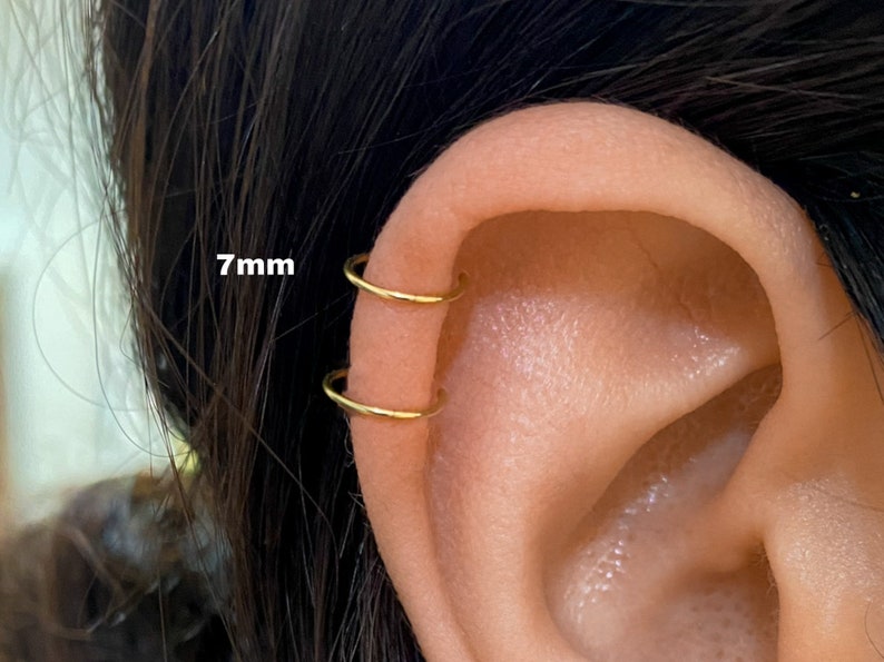 2 Pcs, Fake Ear Cuff, Fake Ear Cuff Sterling Silver, Fake Ear Cuff Gold Filled. image 1