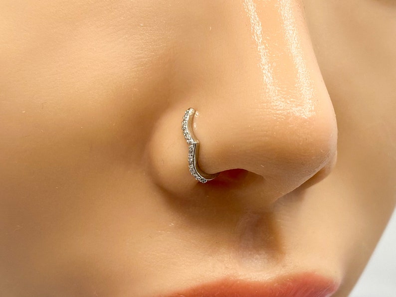 Fake Nose Ring, Fake Nose Piercing, Chevron. image 4