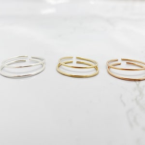 2 handgefertigte Zehenringe 14K Gold Filled 925 Sterling Silber Zehenring, 14K Roségold Filled Zehenring, Zehenring, Zehenring Gold, Zehenring Silber Bild 8