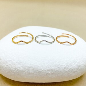 Waterproof, Chevron Toe Ring, Adjustable Toe Ring, Silver Toe Ring, Gold Toe Ring, Rose Gold Toe Ring. image 2