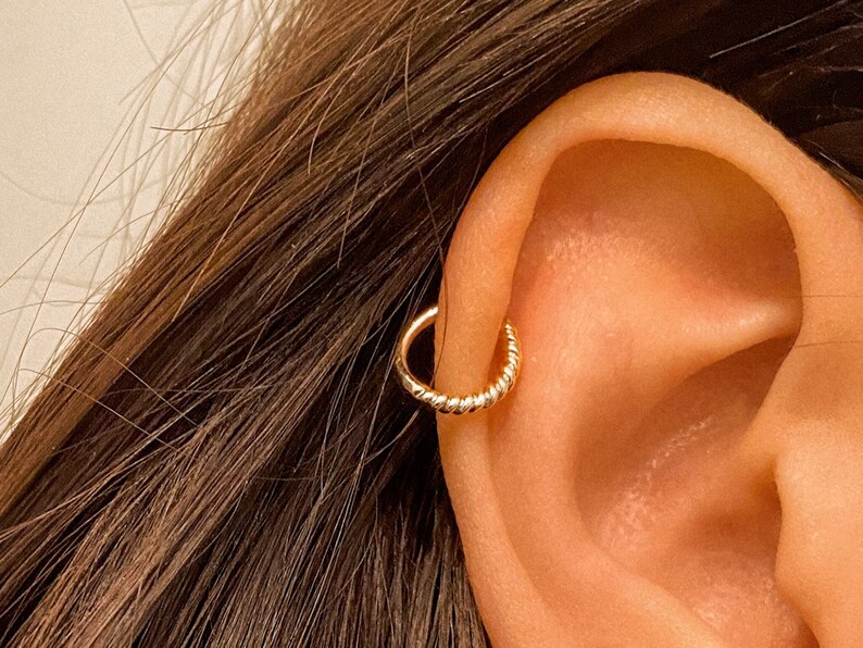 14K Gold Plated Daith Jewelry Daith Hoop Daith Piercing Etsy