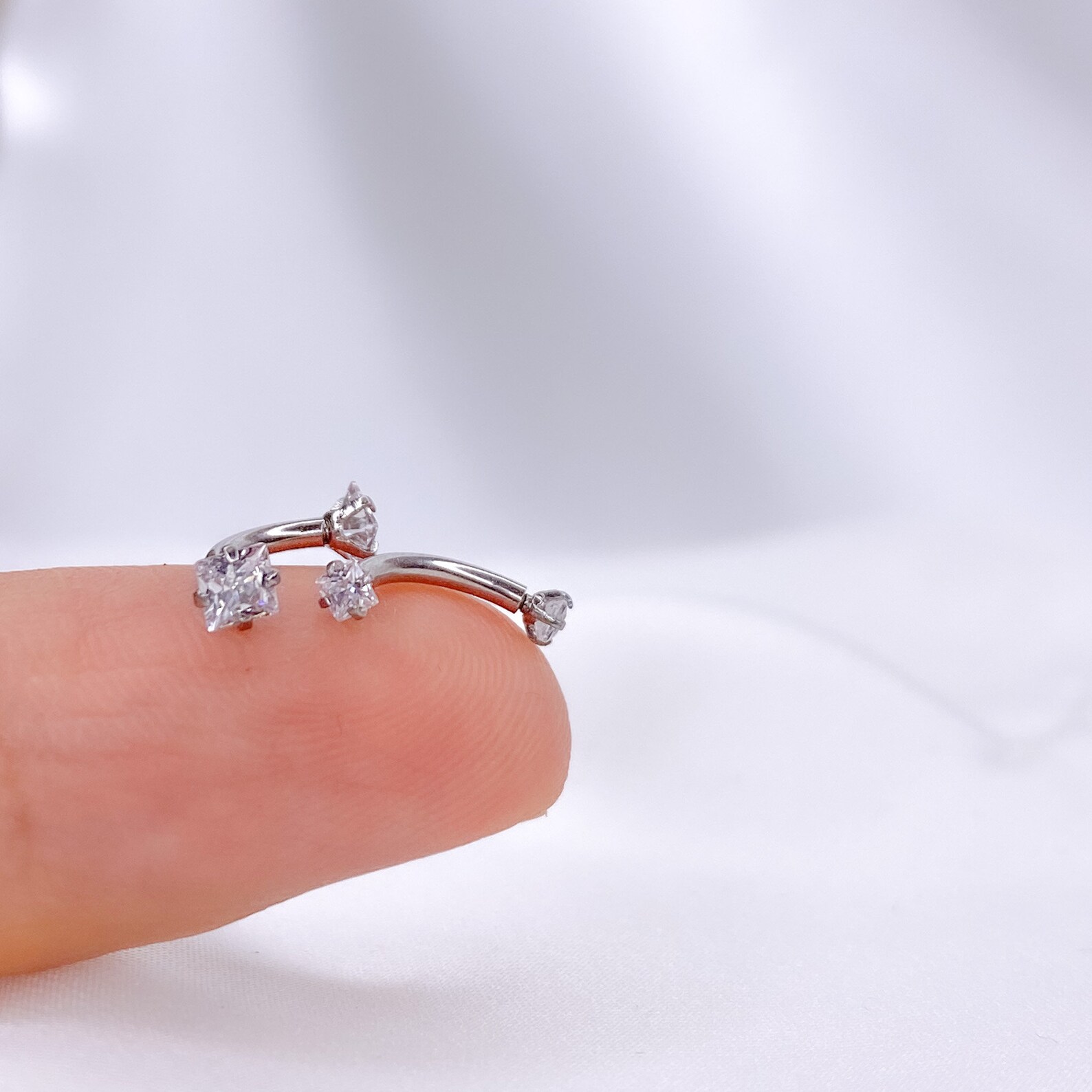 Diamond Cz Rook Piercing Rook Piercing Jewelry Rook - Etsy