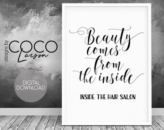Hair Salon Decor Hair Stylist Foil Print Set Of 3 Beauty Etsy
