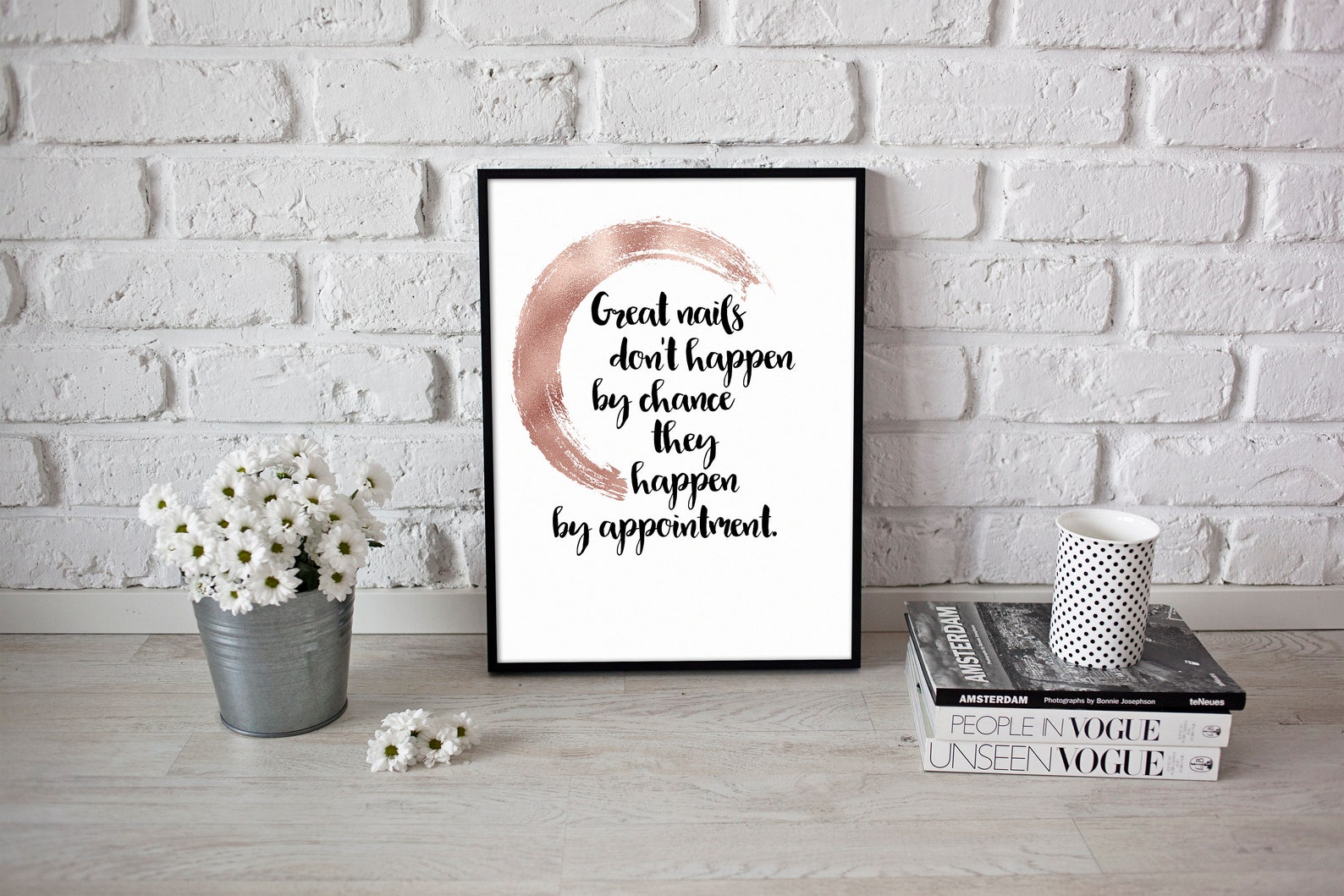 Nail salon wall decor nail quote print nail printable rose | Etsy