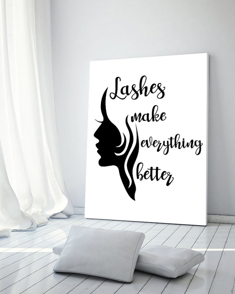 Lashes wall art lashes printable lashes poster eyelashes Etsy