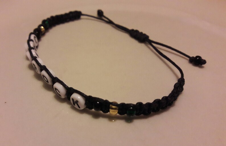 alphabet beads bracelet. macrame bracelet name bracelet bracelet Jamaican bracelet Rasta bracelet custom bracelet