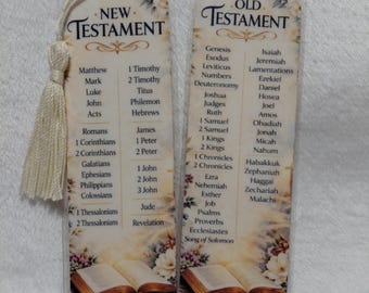 Bücher der Bibel Lesezeichen doppelseitig, Nachschlagewerkzeug für das neue und alte Testament, christliches Geschenk, Lesezeichen für Bibelstudien, Lesezeichen für Bibelbibel