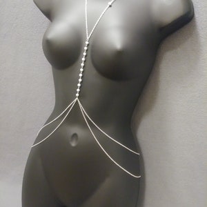 Body chain Body Jewelry Beaded body chain double layered body chain body accessory women&#39;s body chain gift for her