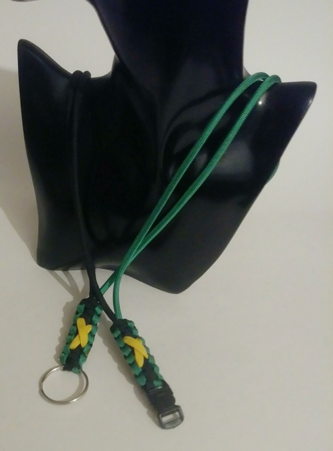 Jamaica Flag Lanyard Paracord Lanyard Lanyard Jamaica Etsy