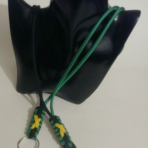 Jamaica flag lanyard, Paracord lanyard, lanyard, Jamaica lanyard, keyring necklace, key chain, detachable lanyard