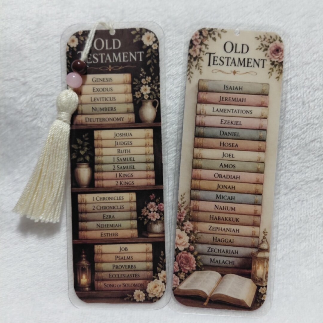 Books of the Bible Bookmark Double Sided Old Testament Scripture ...