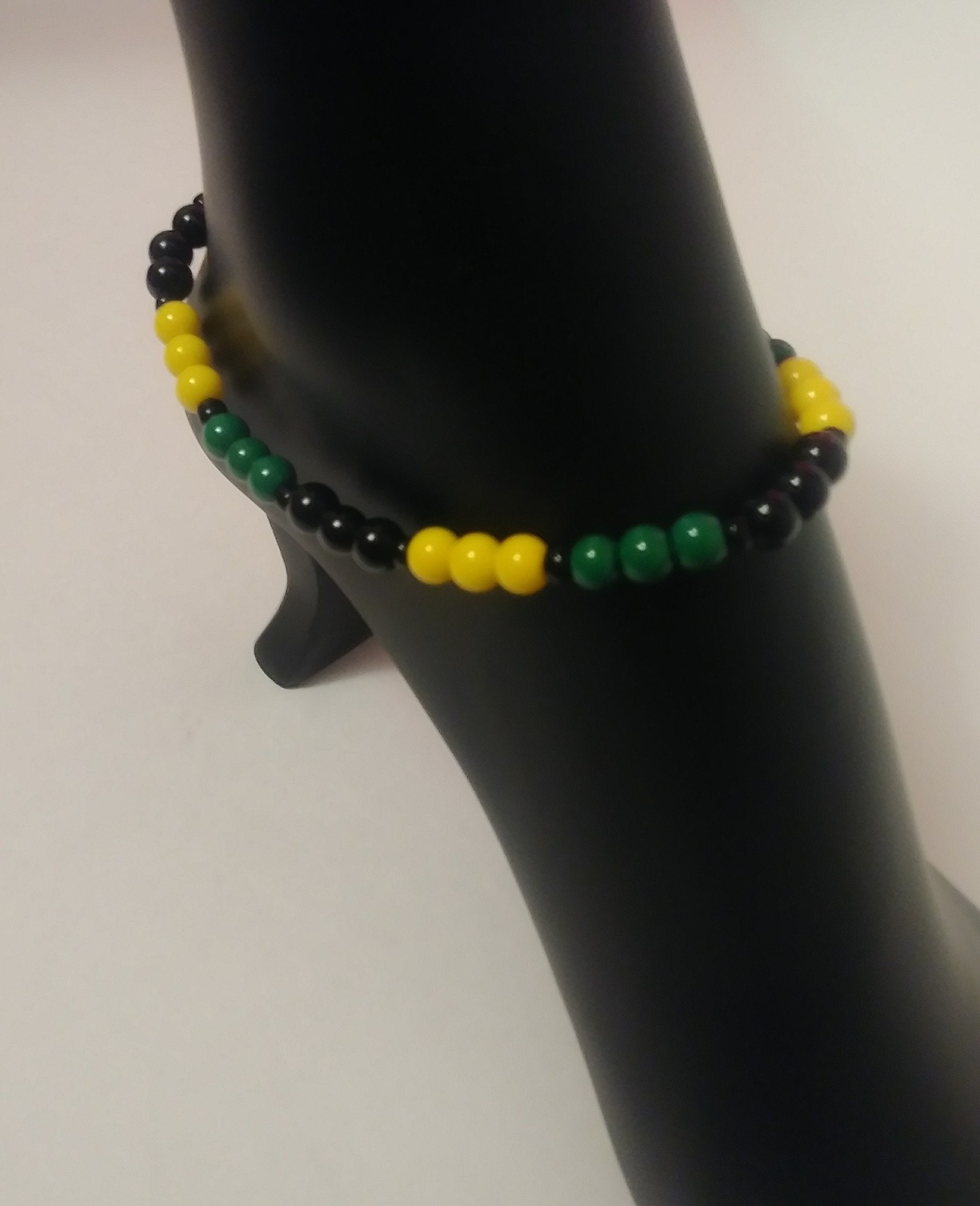 Simple Rasta Anklet Rasta Beaded Anklet: Jamaica Colors Foot Jewelry - Etsy