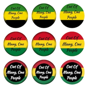 Out Of Many, One People bottle cap magnets Paper clip keychain Jamaica Rasta accessories fridge magnet