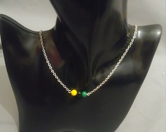 ラスタ ジャマイカ ファン 5 連ネックレス、ラスタ ネックレス