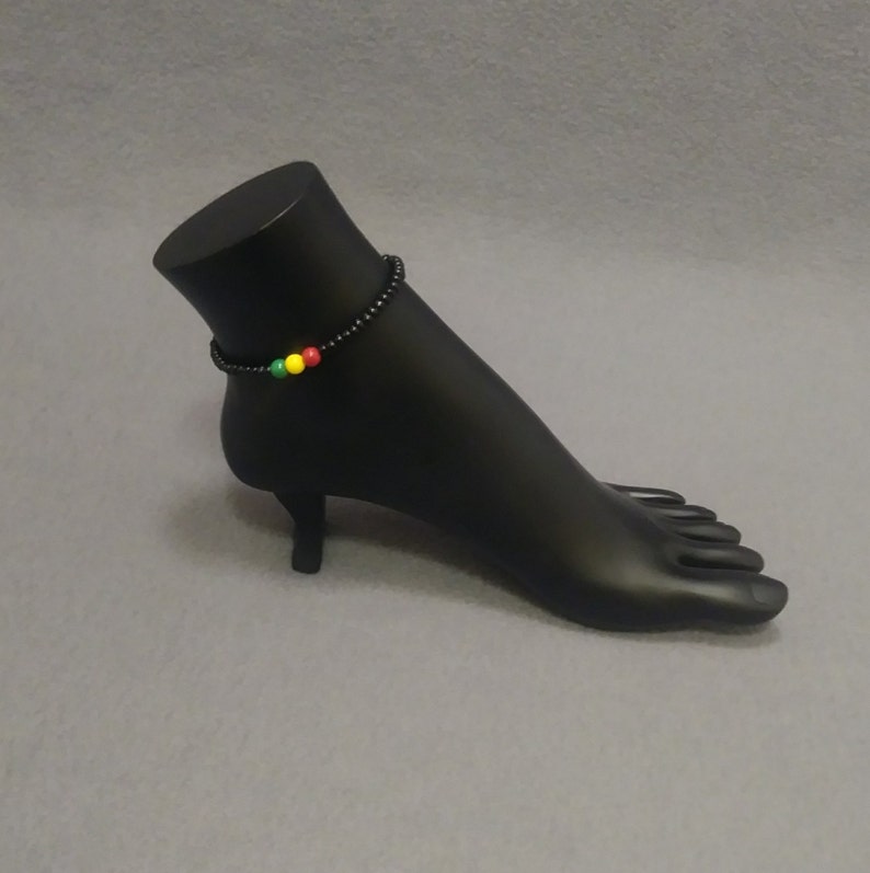 Rasta Anklet Jamaica Anklet Beaded Anklet Foot Jewelry Etsy