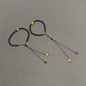 Rasta anklet Jamaica anklet beaded anklet foot Jewelry expandable anklet