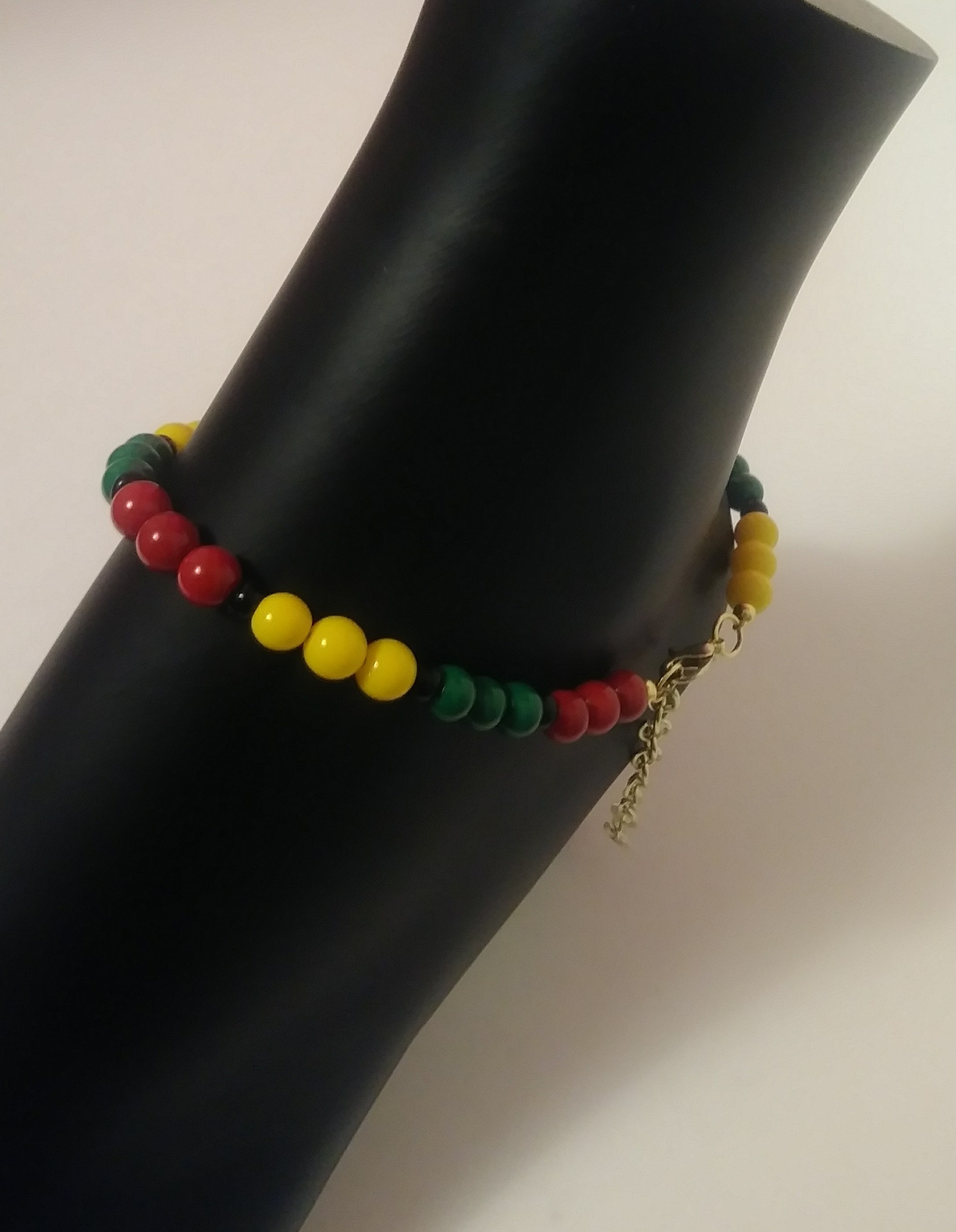 Simple Rasta Anklet Rasta Beaded Anklet: Jamaica Colors Foot Jewelry - Etsy