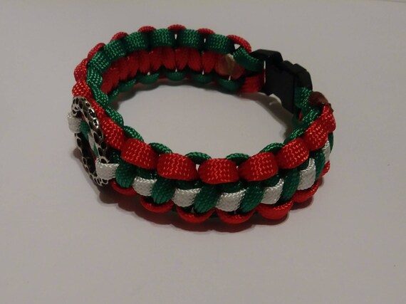 Paracord charm bracelet Christmas bracelet bracelet
