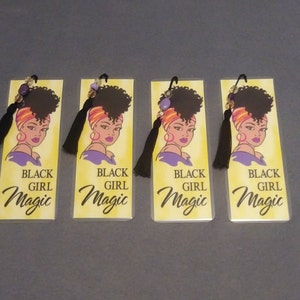 Laminated bookmark Black girl magic bookmark Custom made bookmark Bookmarks Beaded bookmarkers