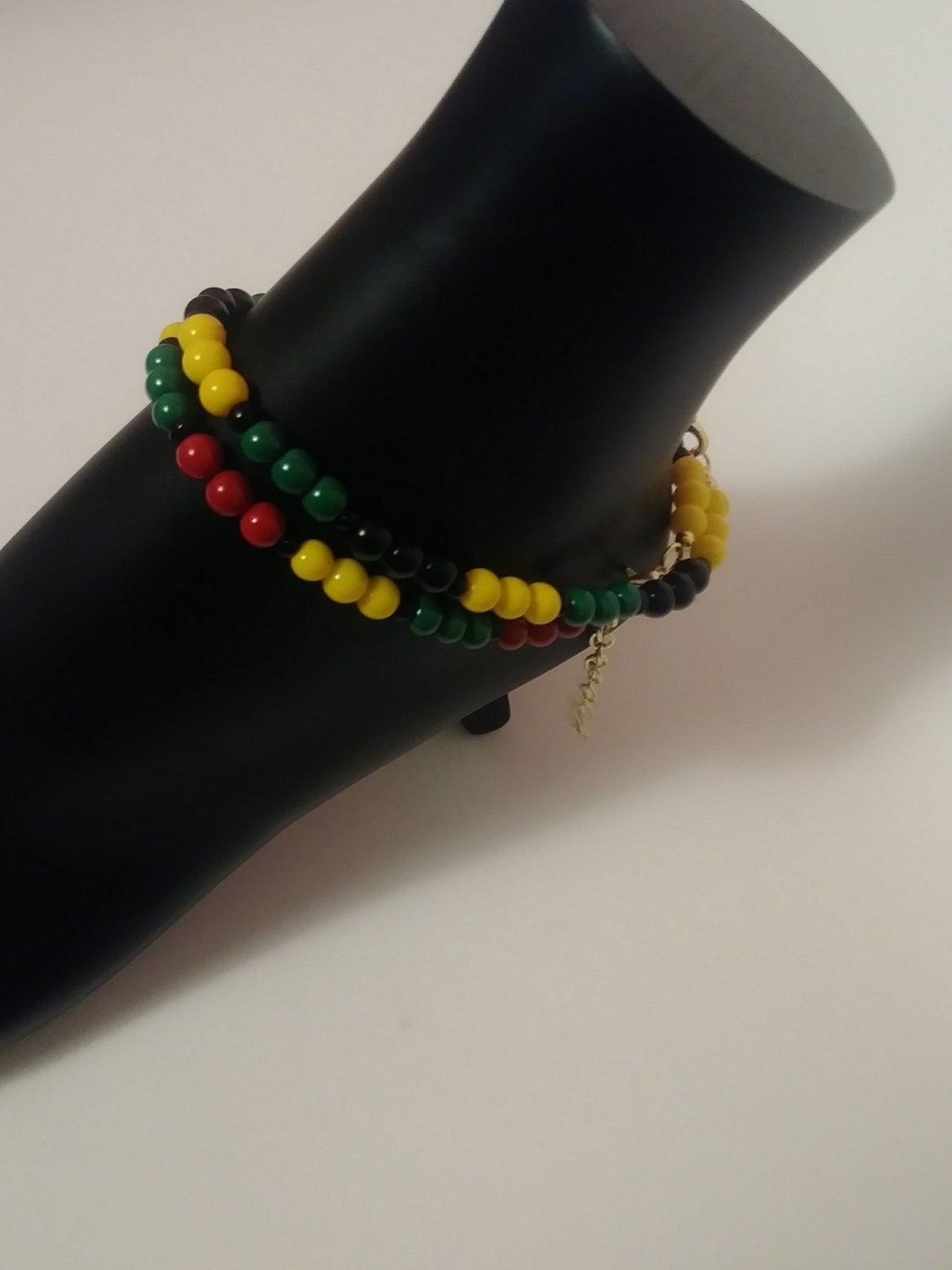 Jamaica Anklet, Rasta Anklet, Anklet, Beaded Anklet, Jewelry, Foot