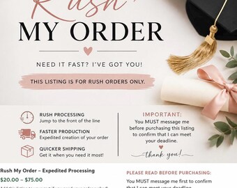 Rush My Order – Expedited Processing Add-On