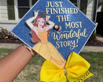 Beauty and the Beast Graduation Cap  | Princess Graduation Topper