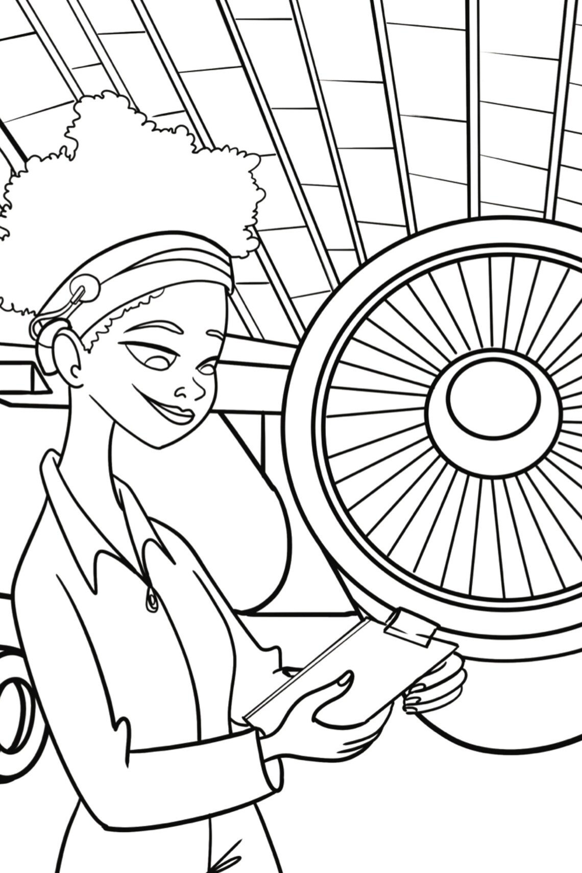 Aerospace Engineer Kids Coloring Page, Women in STEM Activity, STEM ...