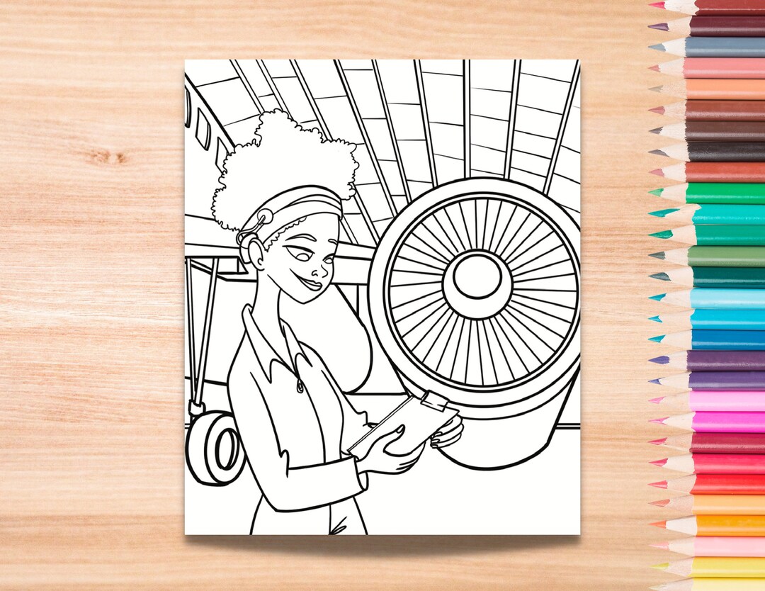 Aerospace Engineer Kids Coloring Page, Women in STEM Activity, STEM ...
