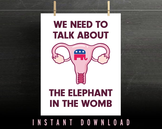 Womens Rights Poster PRINTABLE, Protest Sign, Feminist Poster, Pro ...