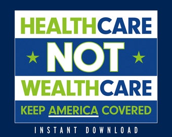 Protest Sign (DOWNLOADABLE) - protest - anti trump - healthcare protest - AHCA - ACA