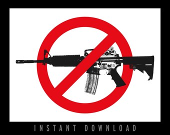 Cartello di protesta per il controllo delle armi (SCARICABILE) - protesta - anti NRA - anti Trump