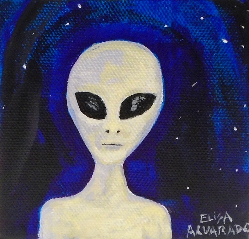 Alien Painting - Surreal Painting - Acrylic Painting - Creature Art ...