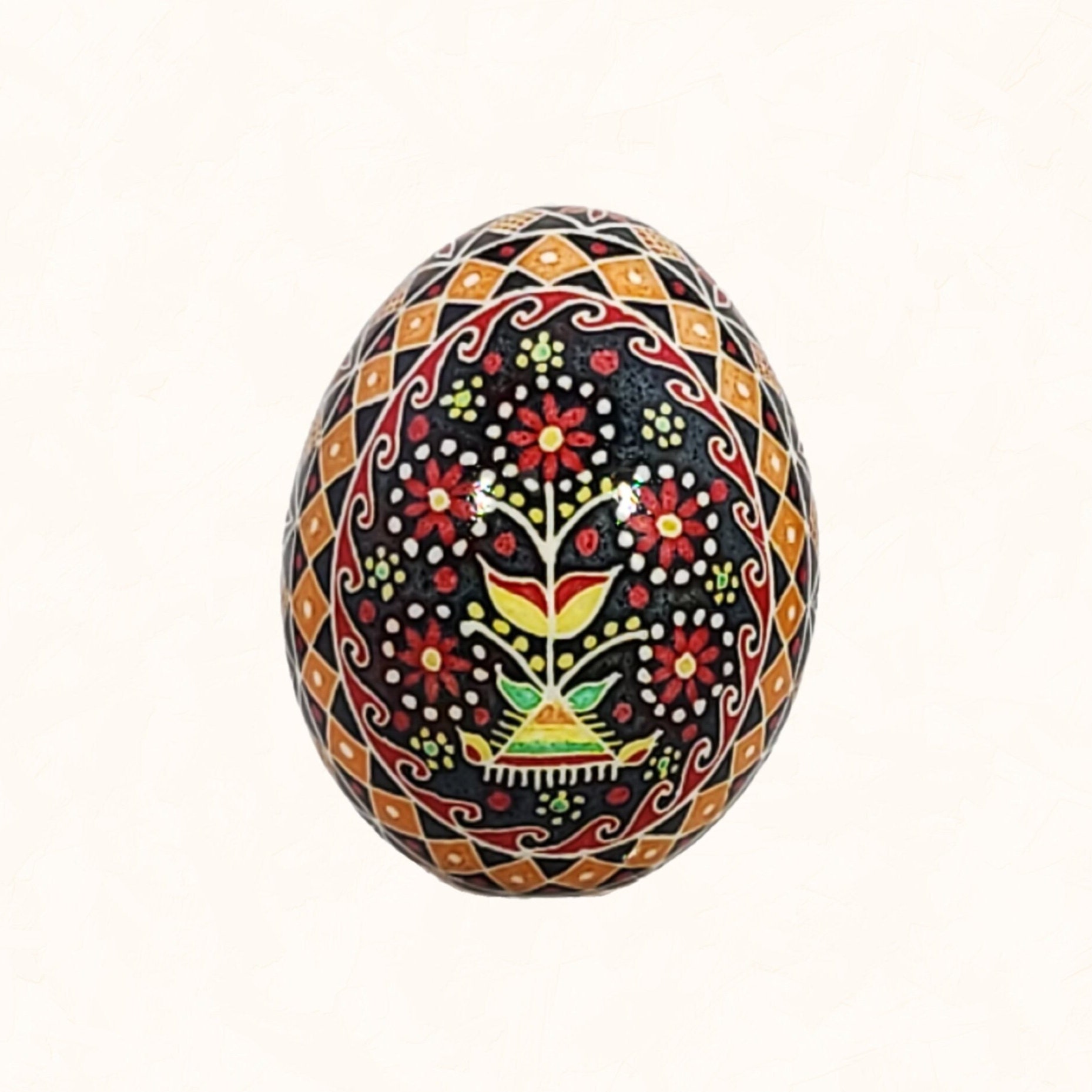 Ukrainian Folk Art Fundamentals 💜 Gouache Easter Egg Pysanka 