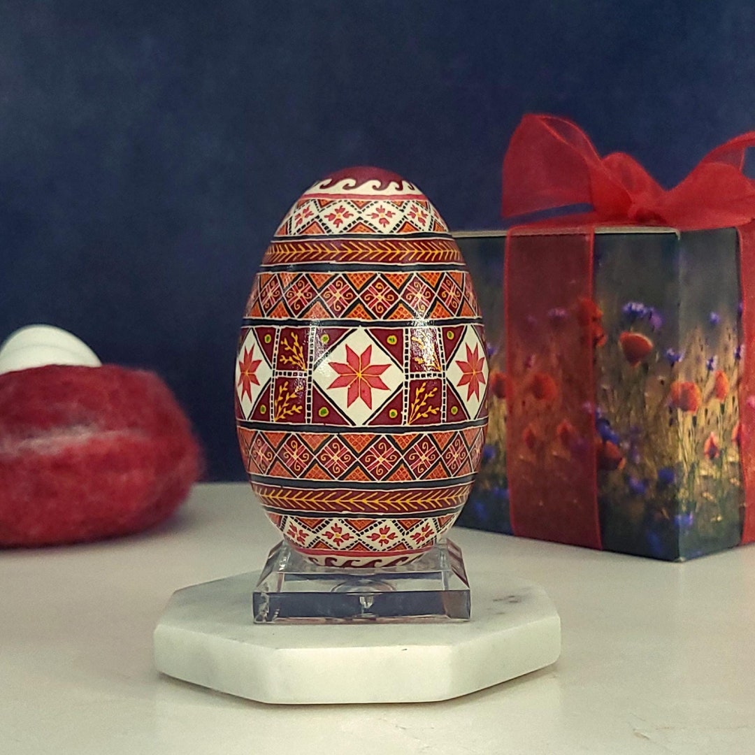 Goose Egg Pysanka -- Traditional Ukrainian Folk Art on Real Eggshell ...