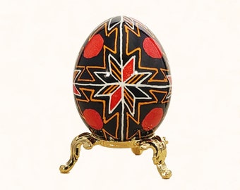 Ukrainian Easter egg, folk art pysanka, hand painted eggs, decorative egg art gift