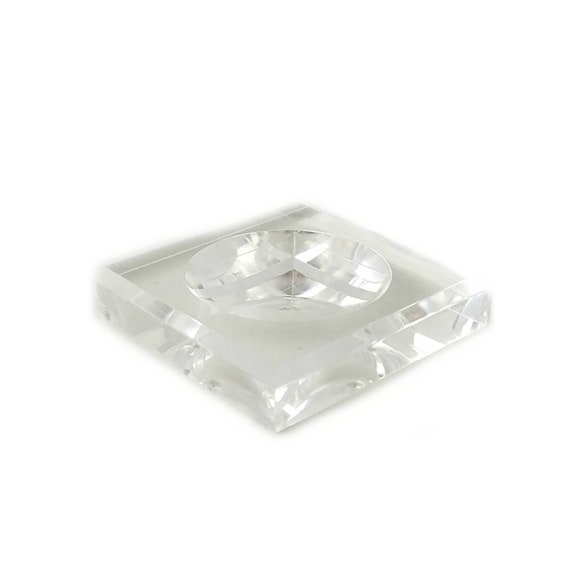 Extra-Large Acrylic Dimple Display Stand: Ostrich Egg & Crystal Ball Holder