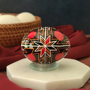 Real Ukrainian Easter Egg, Handcrafted Folk Art Pysanka – Traditional Decorative Egg, Unique Artisan Gift