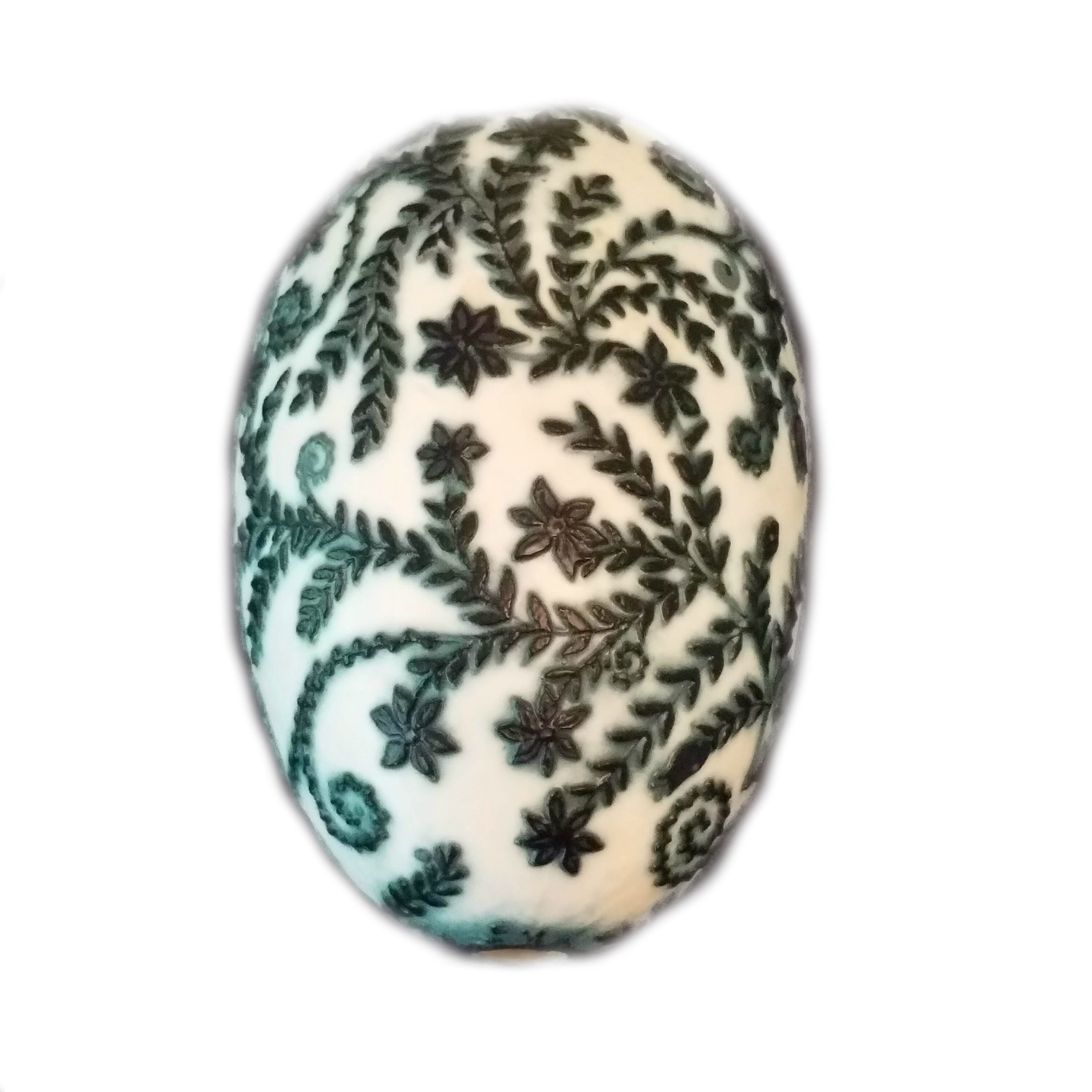 Decorative egg art etched emu egg pysanky unique home Etsy