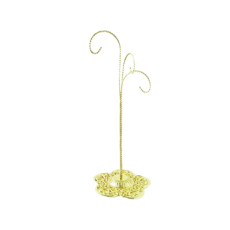 Ornament Stand BANBERRY DESIGNS Ornament Display Stands Racks -Wrought Iron White 2 Ornament Tree Display