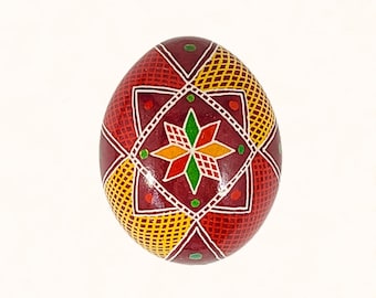 Handmade Ukrainian Easter egg, decorative egg art gift, unique painted egg, Ukrainian folk-art pysanka, chicken pysanky